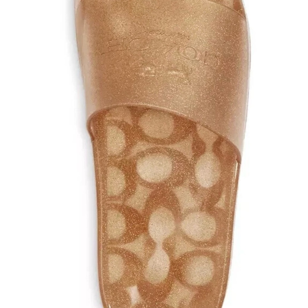 NEW COACH ULYSSA SLIDES SIZE 8 DARK GOLD!! - Picture 5 of 6